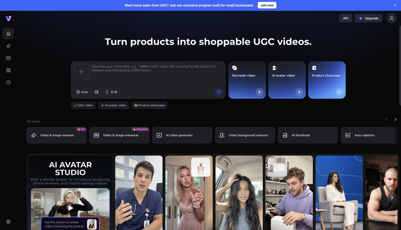 4. Vmake AI — Best for E-commerce & Marketing 