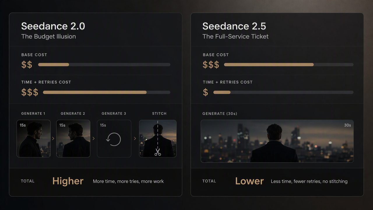 seedance 2.0 vs seedance 2.5: why the "expensive" model actually saves you money