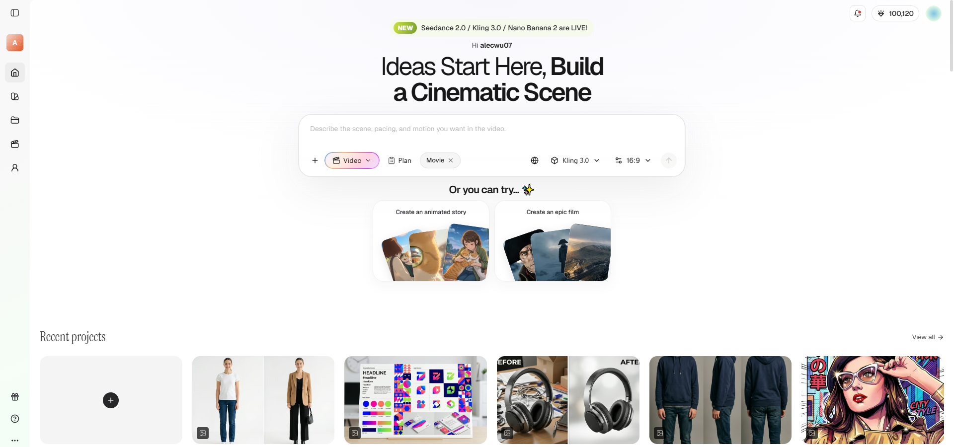 Select your desired Framia AI agent and video generation model