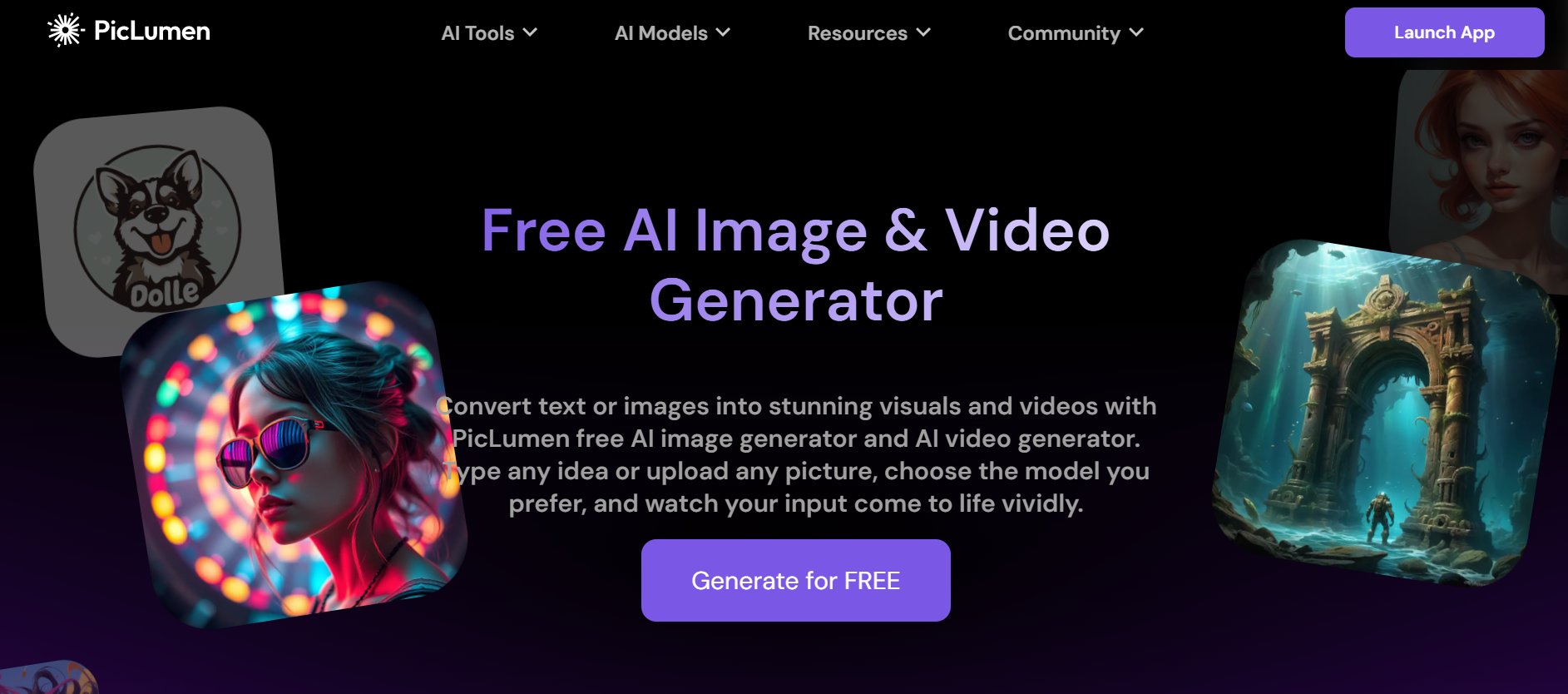 PicLumen AI interface