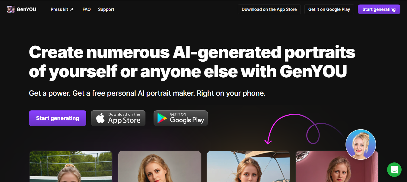 GenYOU para incorporarte en un generador de imágenes de IA