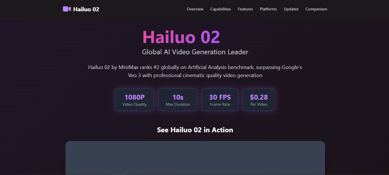 Hailuo 02 AI video generation model