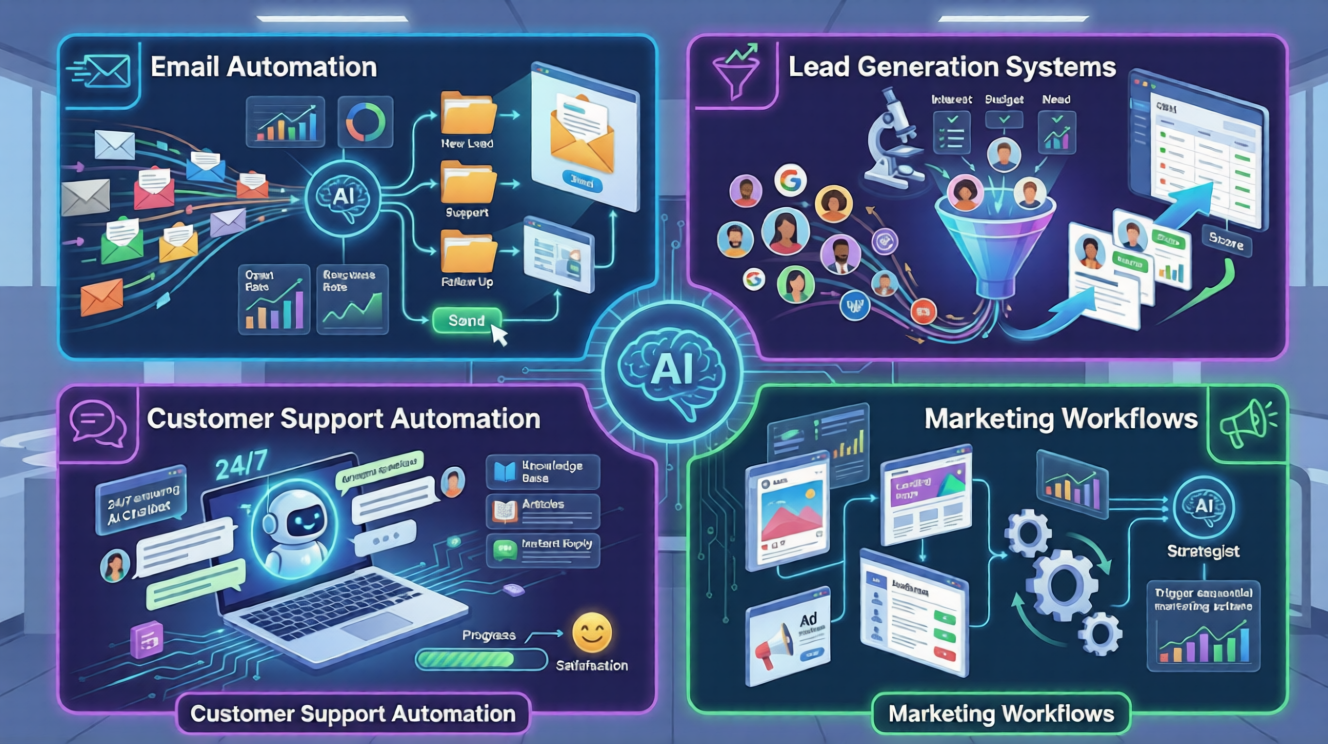 Proporcionar servicios de automatización con IA para empresas