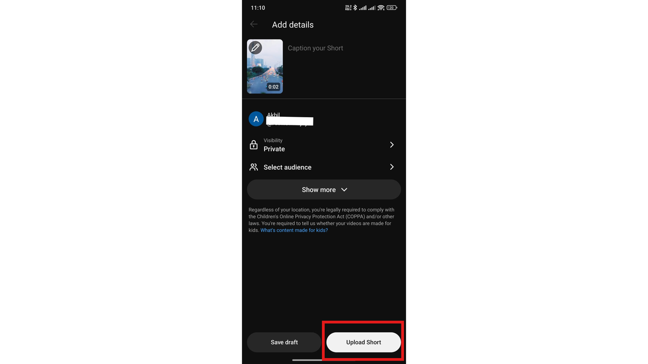 Add details and publish
