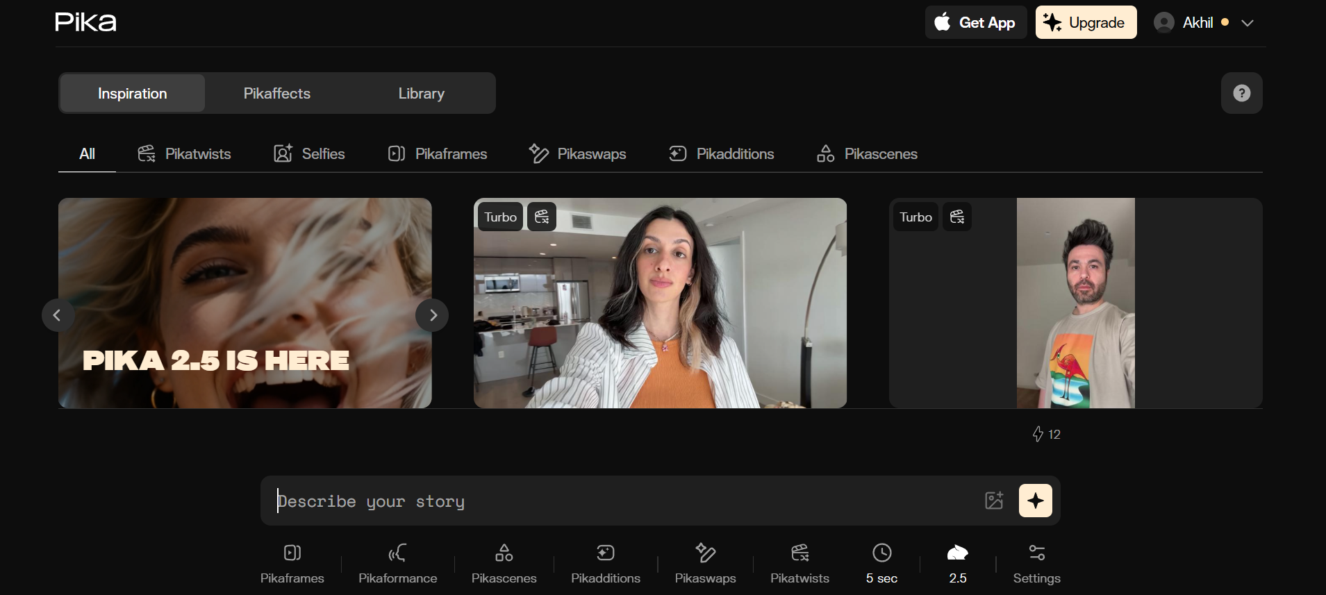 Pika — Best for stylized and experimental social video