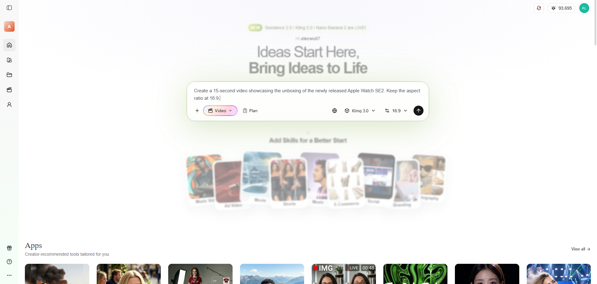 Proporciona el prompt para crear tu video de marketing