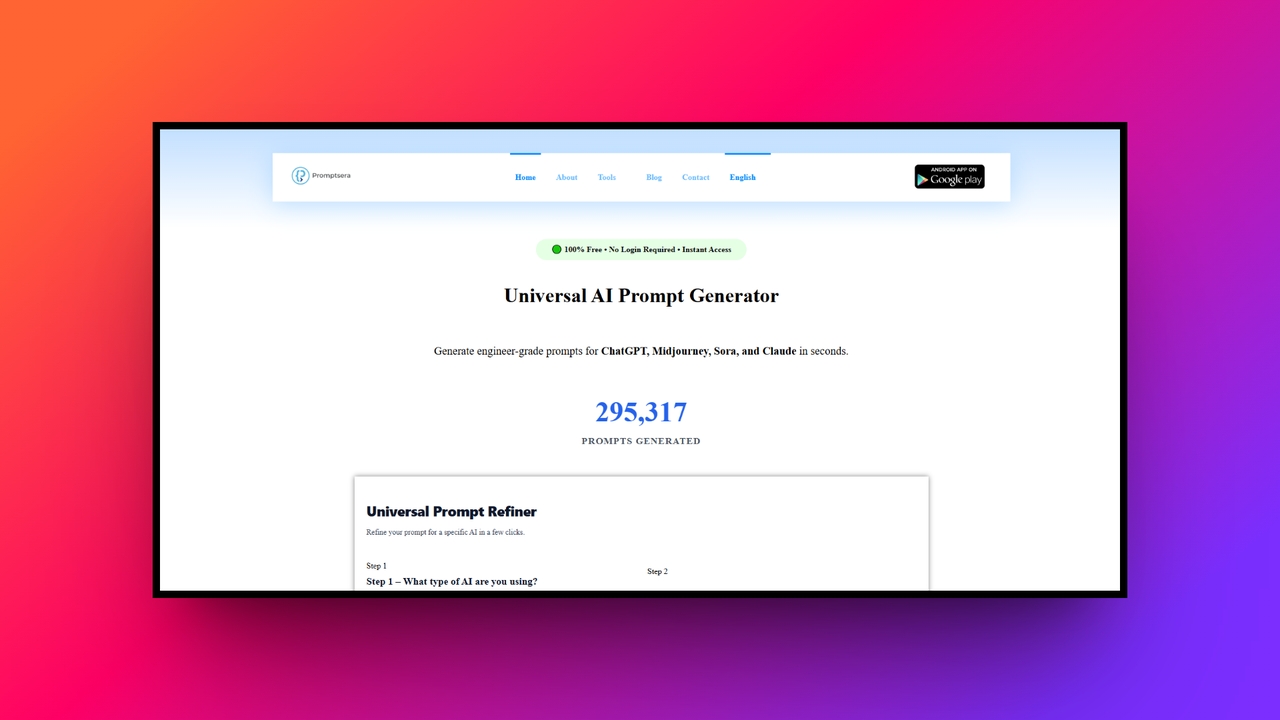 Promptsera - best AI video prompt generator