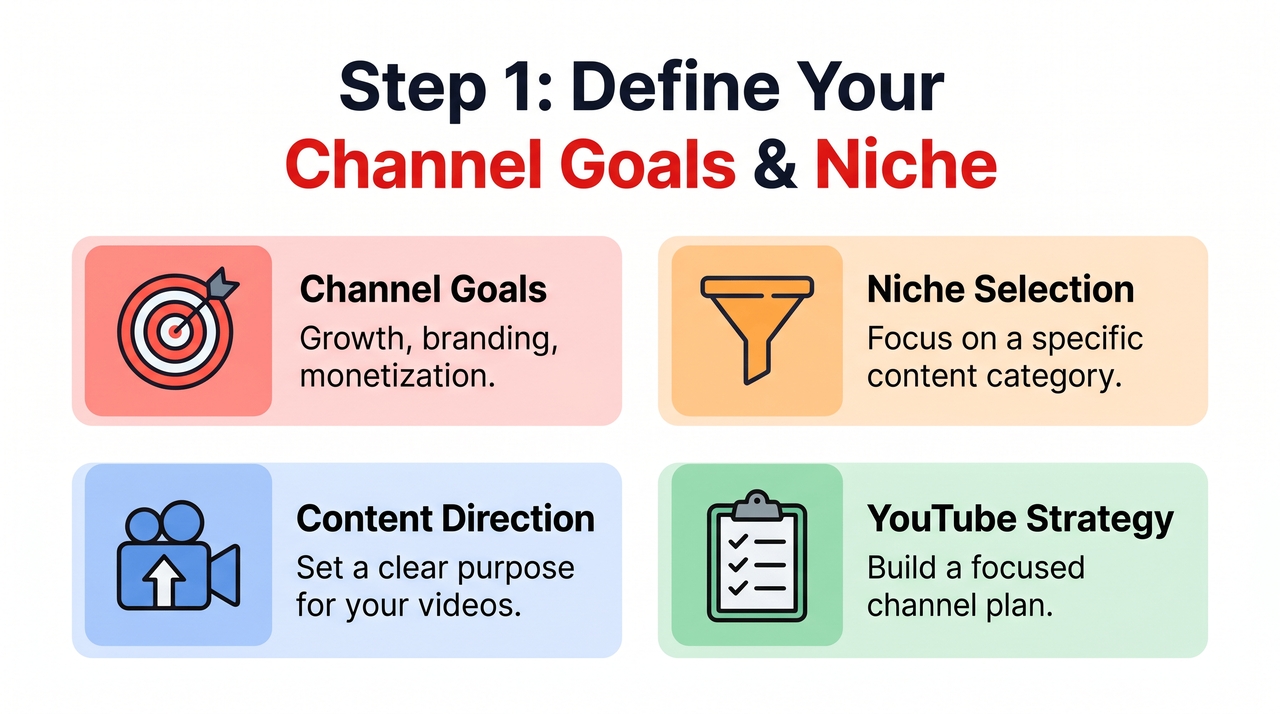 Define your channel goals and niche.
