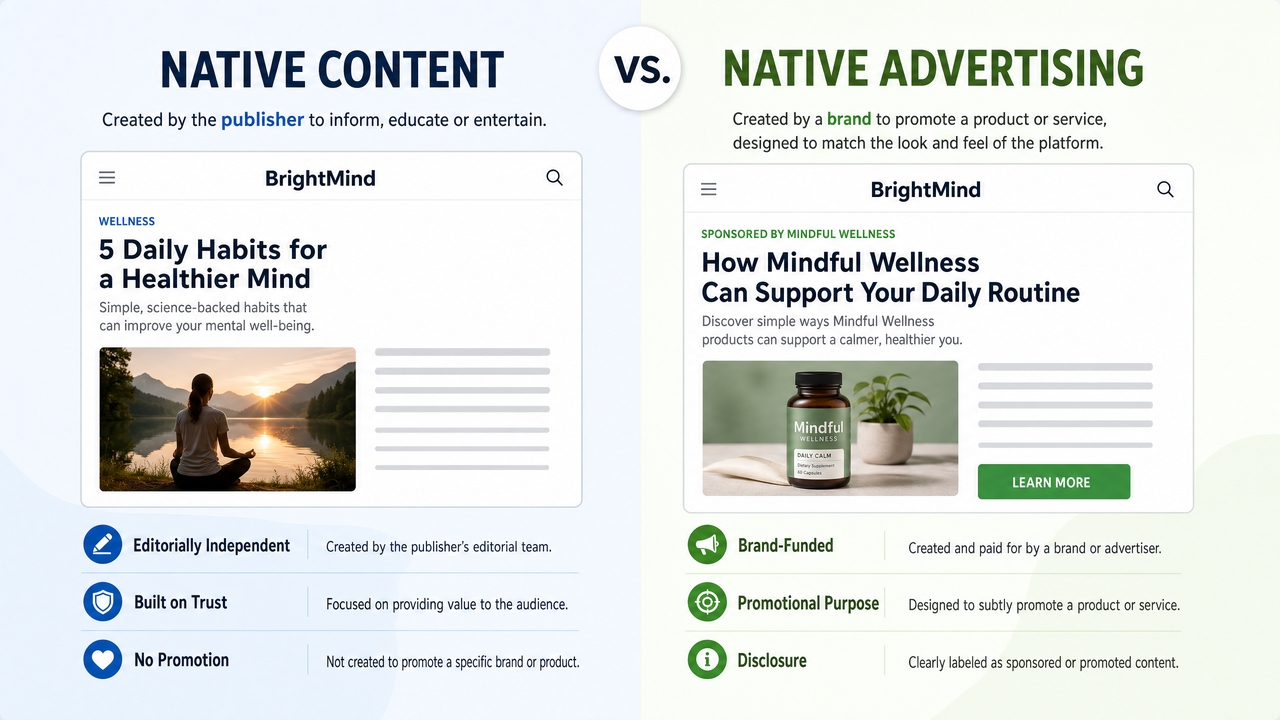 Native content vs. Native advertising: Is there a difference