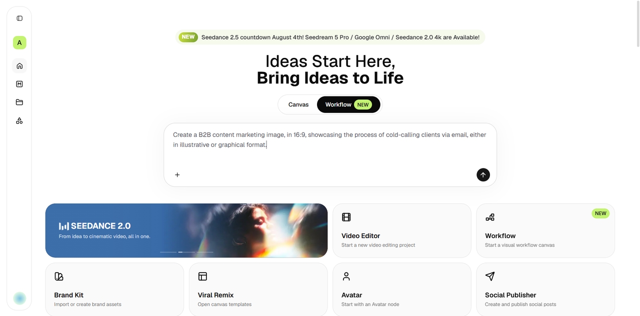 Introduce tu prompt de creación de contenido de marketing (imagen/video)