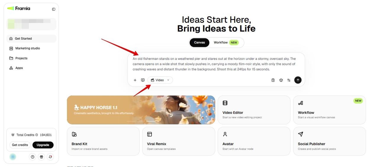 Abre el Video Agent desde tu panel de control